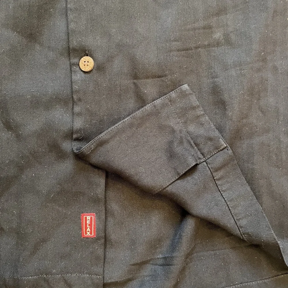 Tommy Bahama Silk Button Up Shirt Men's Large Black Golf "Birdie Watching" - Picture 5 of 10